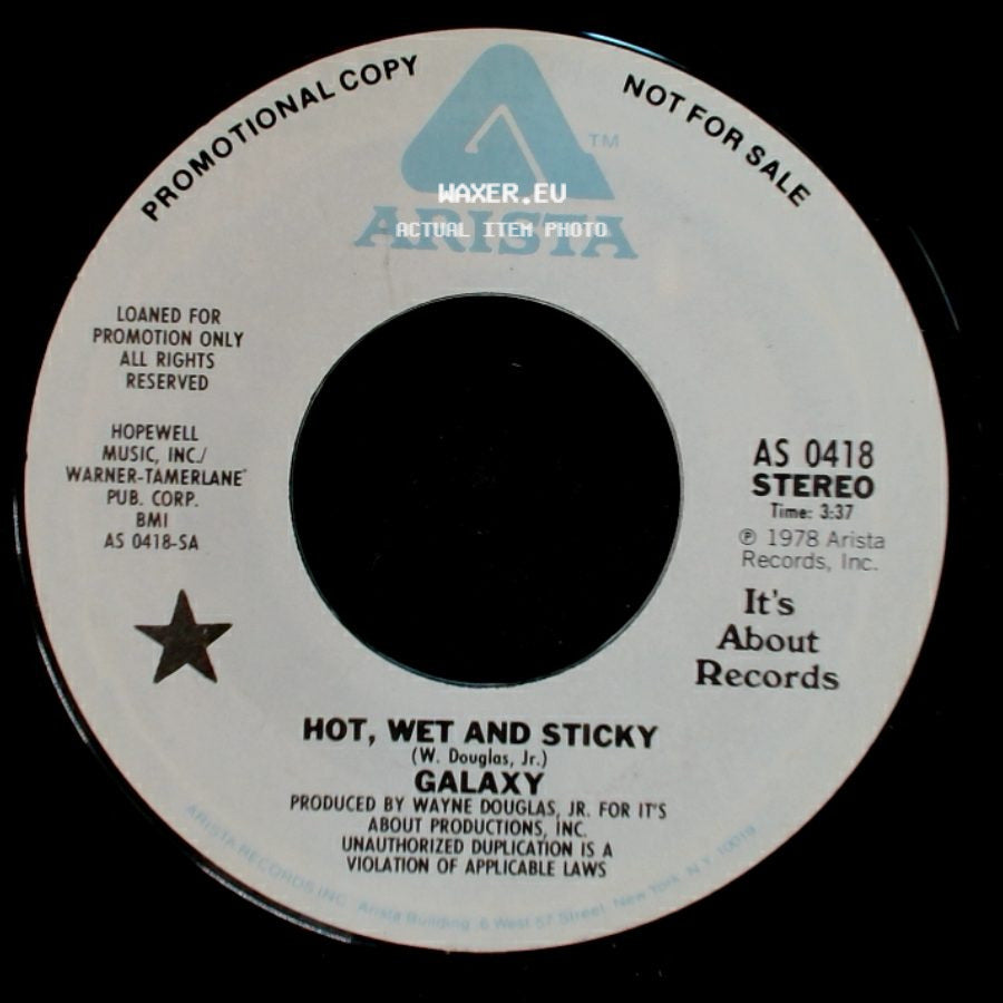 Galaxy - Hot, Wet And Sticky / Hot, Wet And Sticky side B
