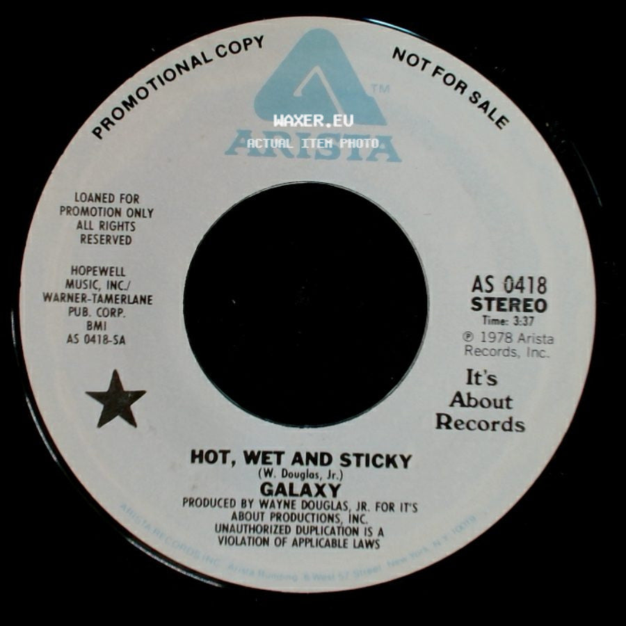 Galaxy - Hot, Wet And Sticky / Hot, Wet And Sticky side B