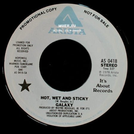 Galaxy - Hot, Wet And Sticky / Hot, Wet And Sticky side B