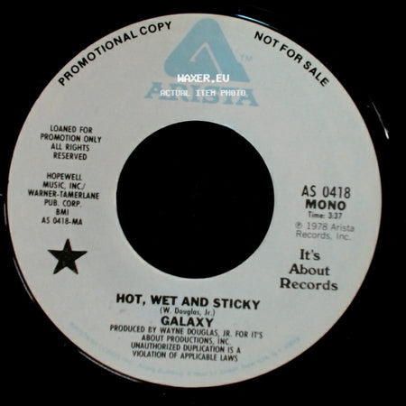 Galaxy - Hot, Wet And Sticky / Hot, Wet And Sticky side A