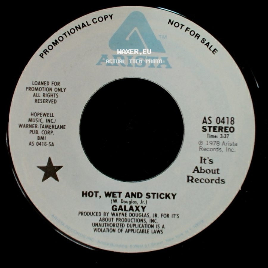 Galaxy - Hot, Wet And Sticky / Hot, Wet And Sticky side B
