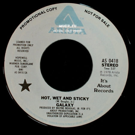 Galaxy - Hot, Wet And Sticky / Hot, Wet And Sticky side B