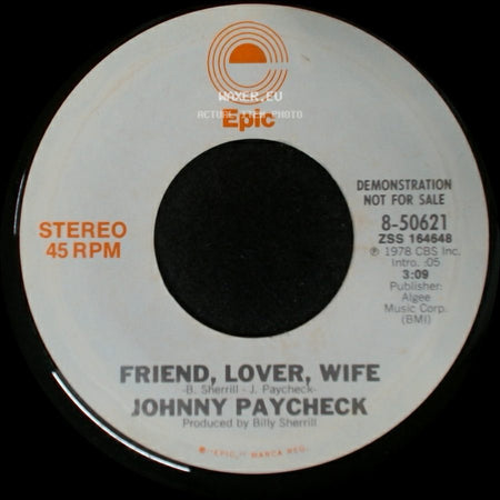 Johnny Paycheck - Friend, Lover, Wife / Friend, Lover, Wife side B