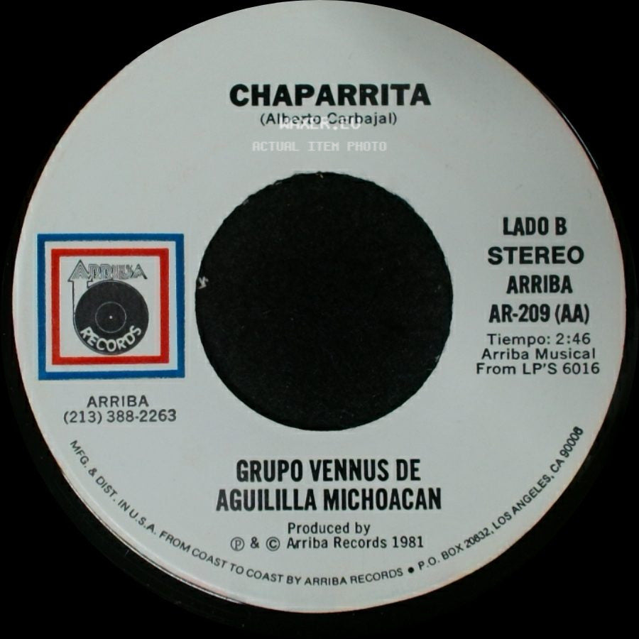 Grupo Vennus De Aguililla Michoacan - Me Ire / Chaparrita side B