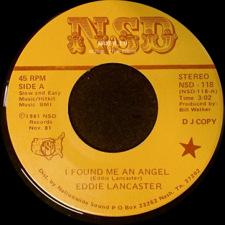 Eddie Lancaster - I Found Me An Angel / We Threw A Love Affair And Nobody Came side A