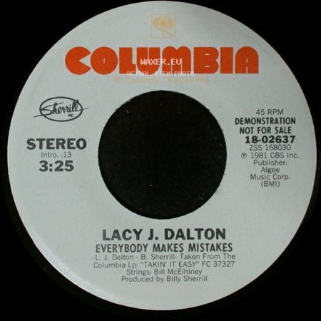 Lacy J. Dalton - Everybody Makes Mistakes / Everybody Makes Mistakes side A