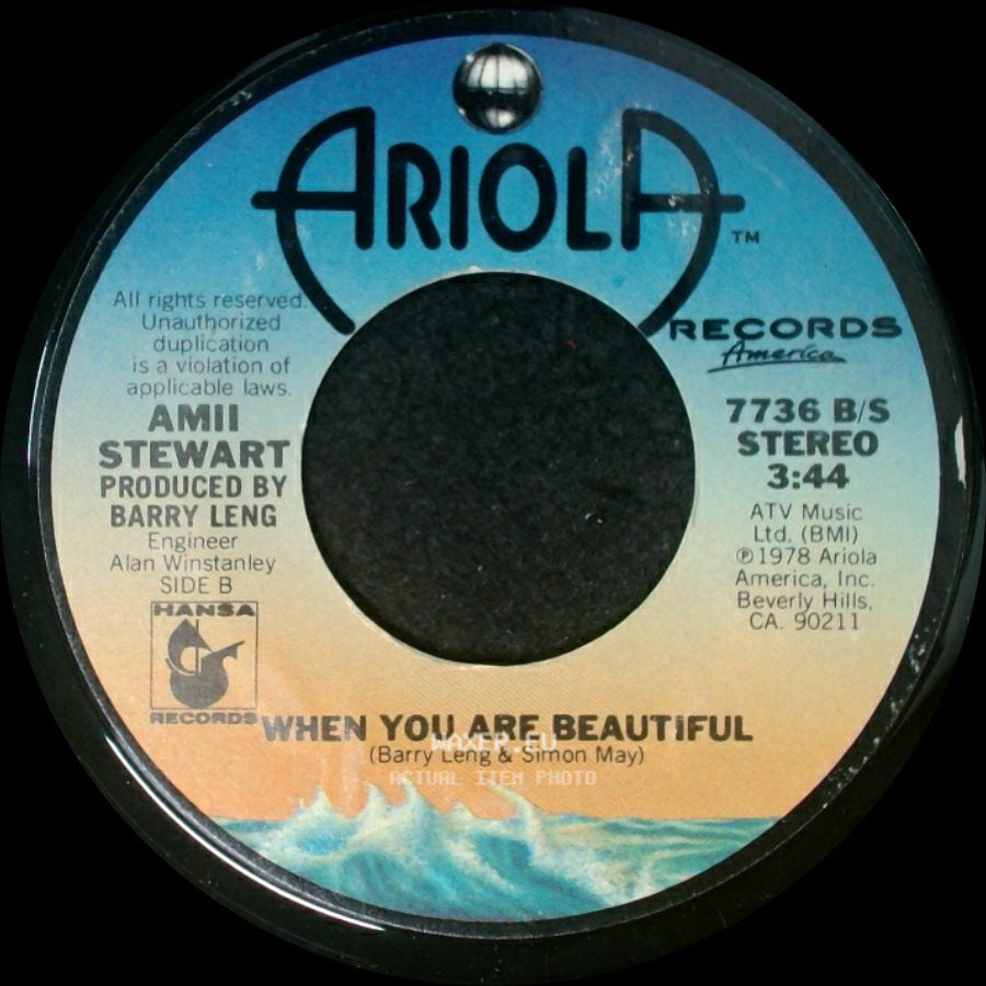 Amii Stewart - Knock On Wood / When You Are Beautiful side B