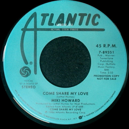 Miki Howard - Come Share My Love / Come Share My Love side A