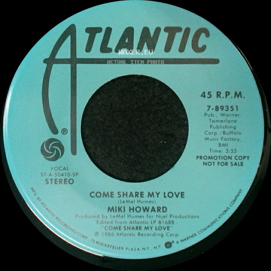 Miki Howard - Come Share My Love / Come Share My Love side B