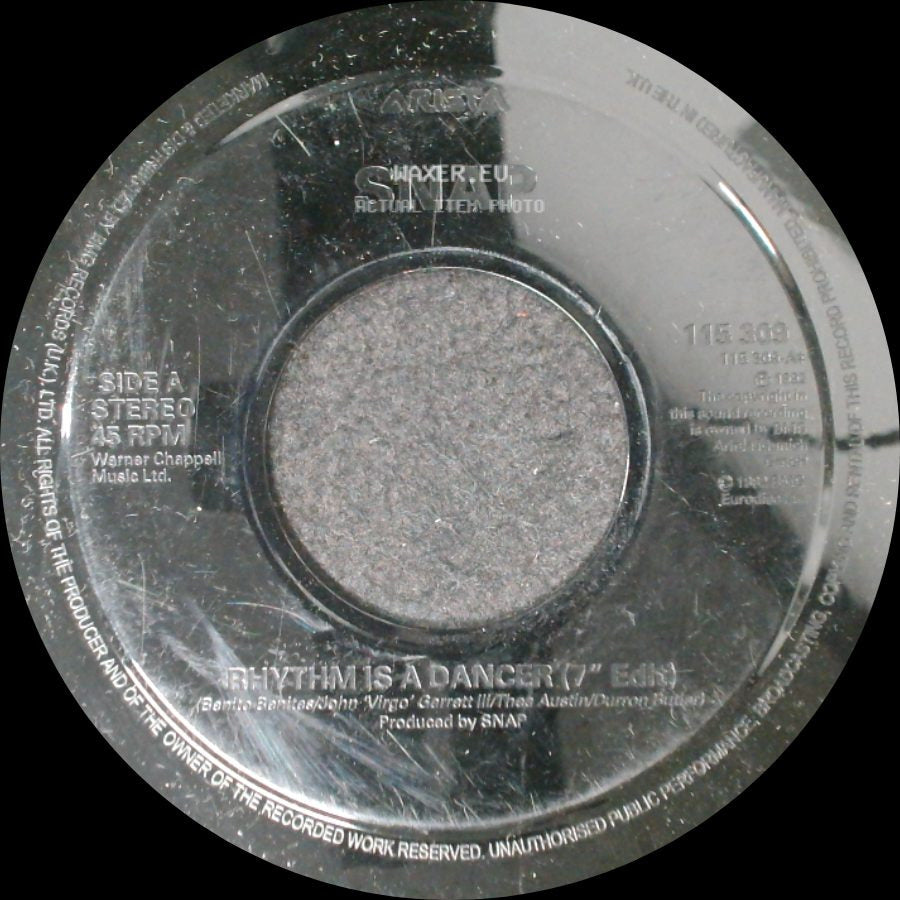 Snap - Rhythm Is A Dancer (7" Edit) / Rhythm Is A Dancer side A