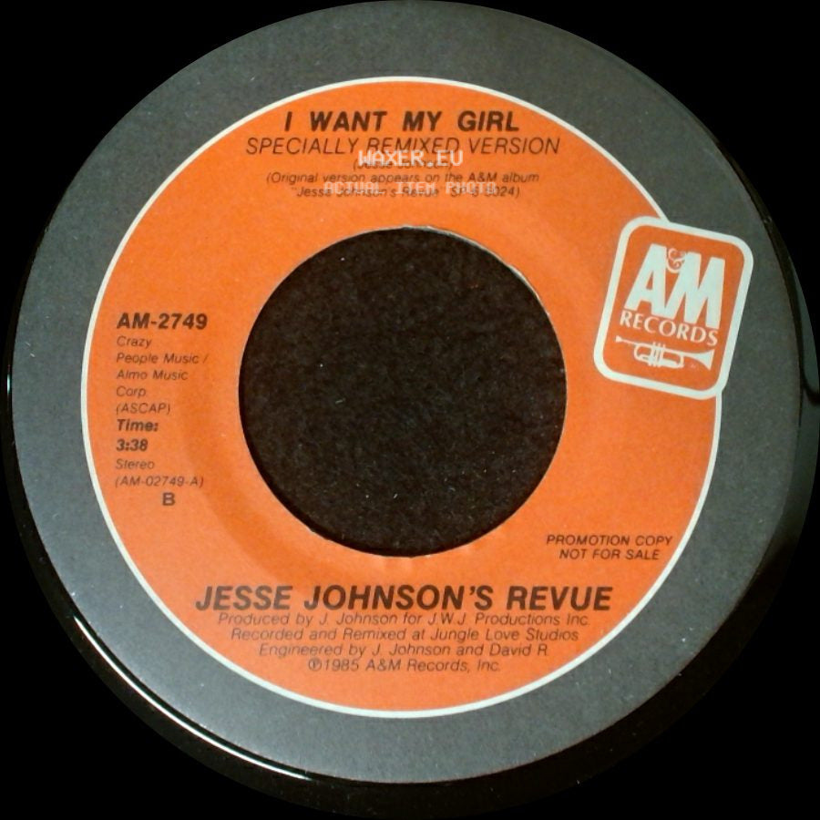 Jesse Johnson's Revue - I Want My Girl Specially Remixed Version / I Want My Girl side B