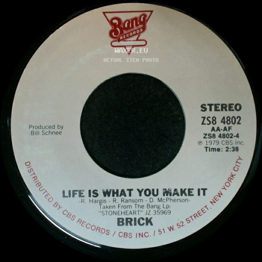 Brick - Raise Your Hands / Life Is What You Make It side B