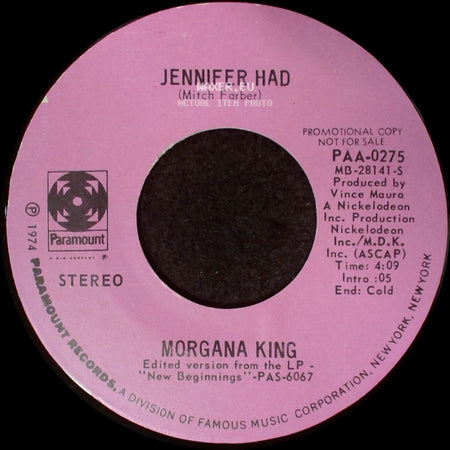 Morgana King - Like A Seed / Jennifer Had side B