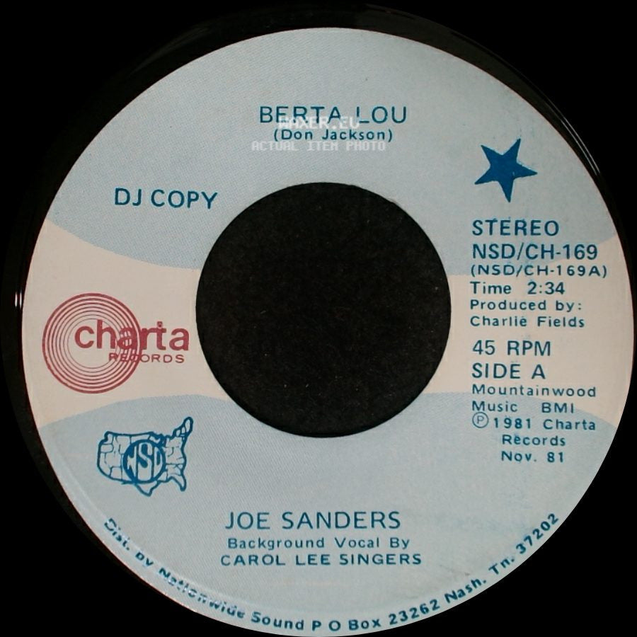 Joe Sanders - Berta Lou / You're Gettin' Better side A