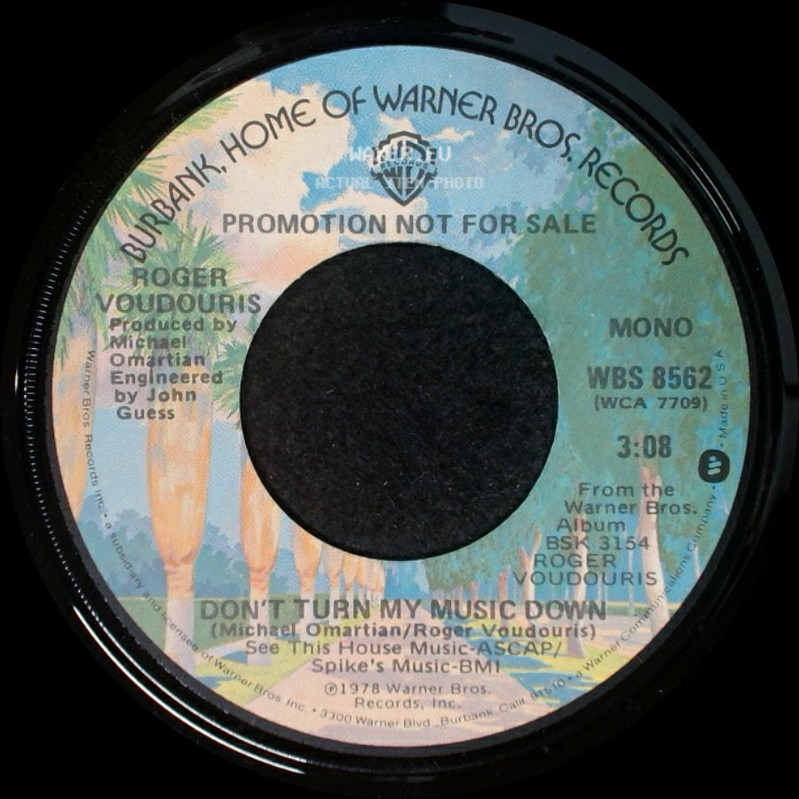 Roger Voudouris - Don't Turn My Music Down / Don't Turn My Music Down side A
