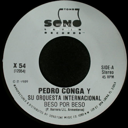 Pedro Conga Y Su Orquesta Internacional - Beso Por Beso / Beso Por Beso side A