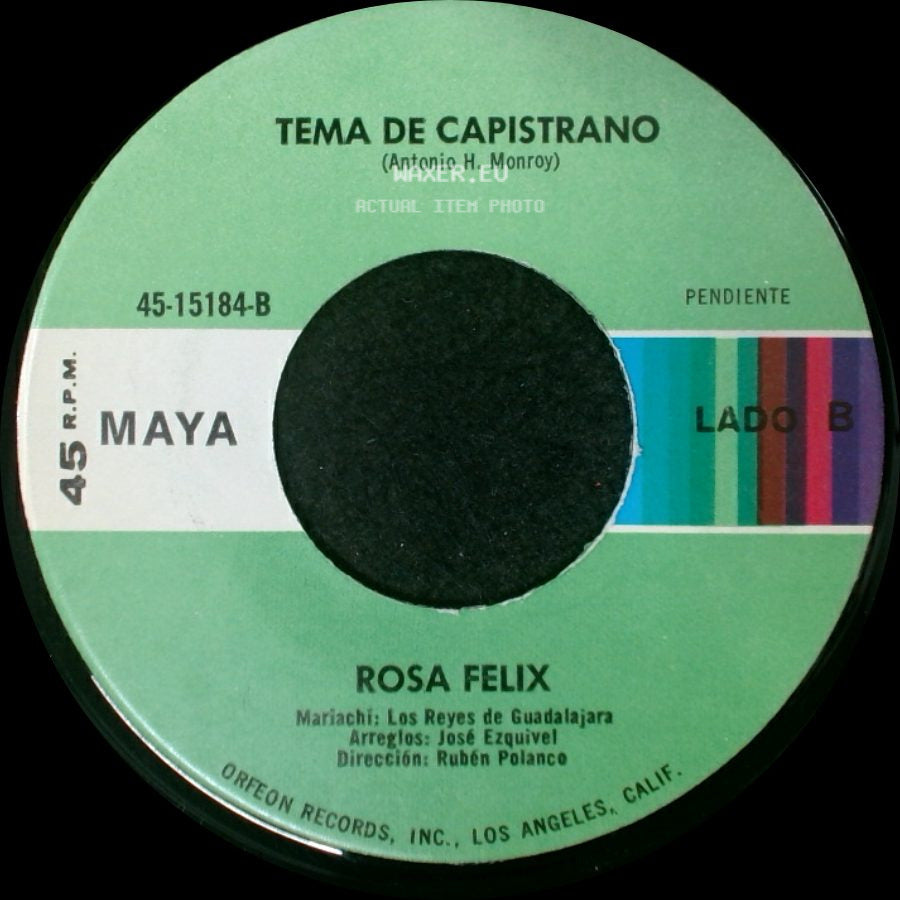 Rosa Felix - Penas Arraigadas / Tema De Capistrano side B