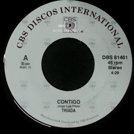 Triada - Contigo / Dando El Alma side A