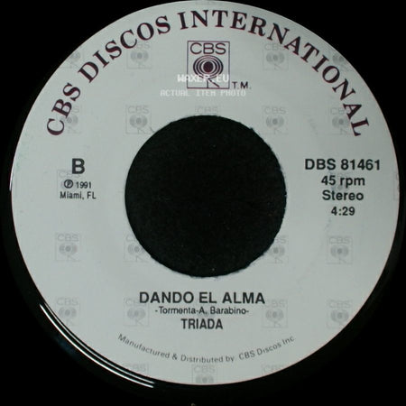 Triada - Contigo / Dando El Alma side B