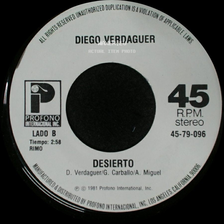 Diego Verdaguer - Corazon De Papel / Desierto side B