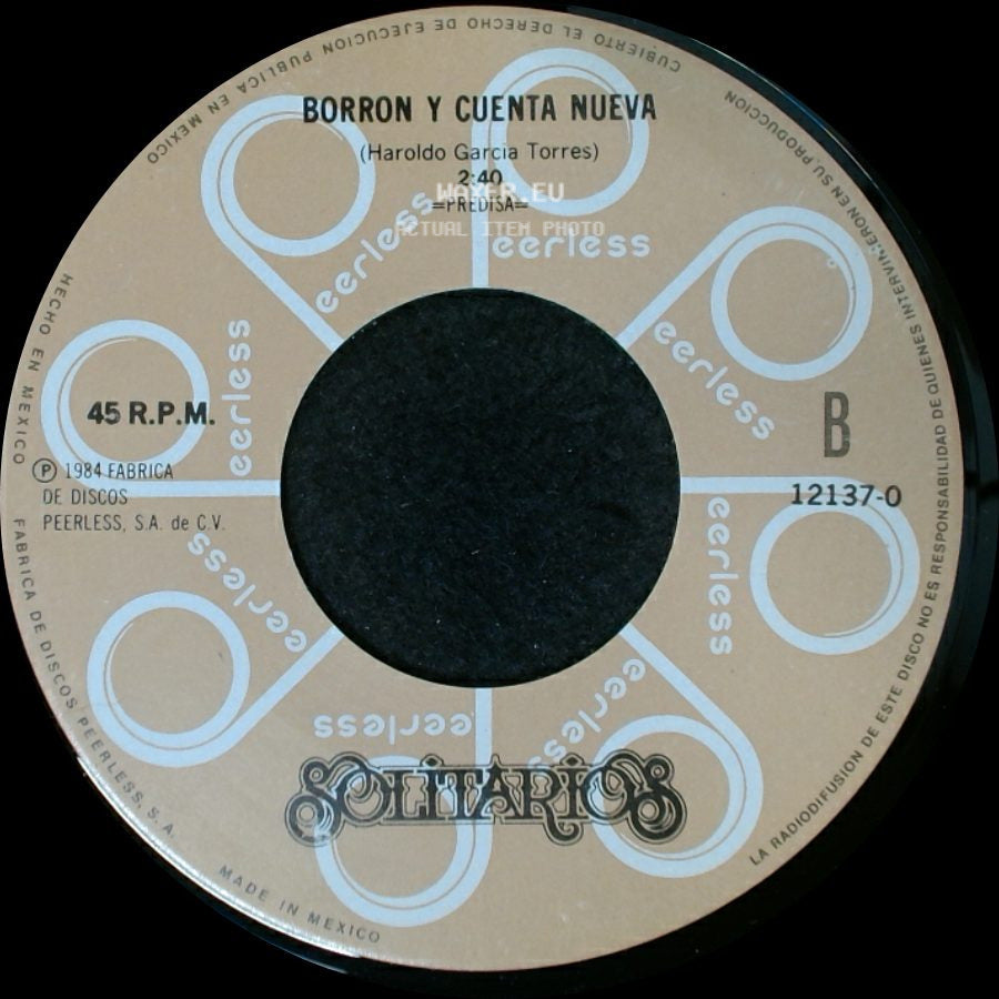 Unknown Artist - Semejanzas / Borron Y Cuenta Nueva side B