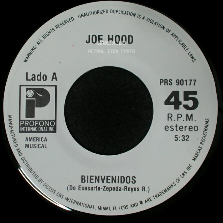 Joe Hood - Bienvenidos / Soccerock side A