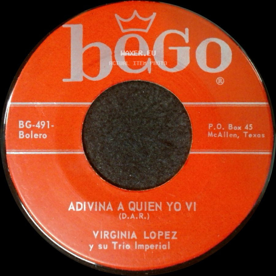 Virginia Lopez Y Su Trio Imperial - Devuelveme La Fe / Adivina A Quien Yo Vi side B