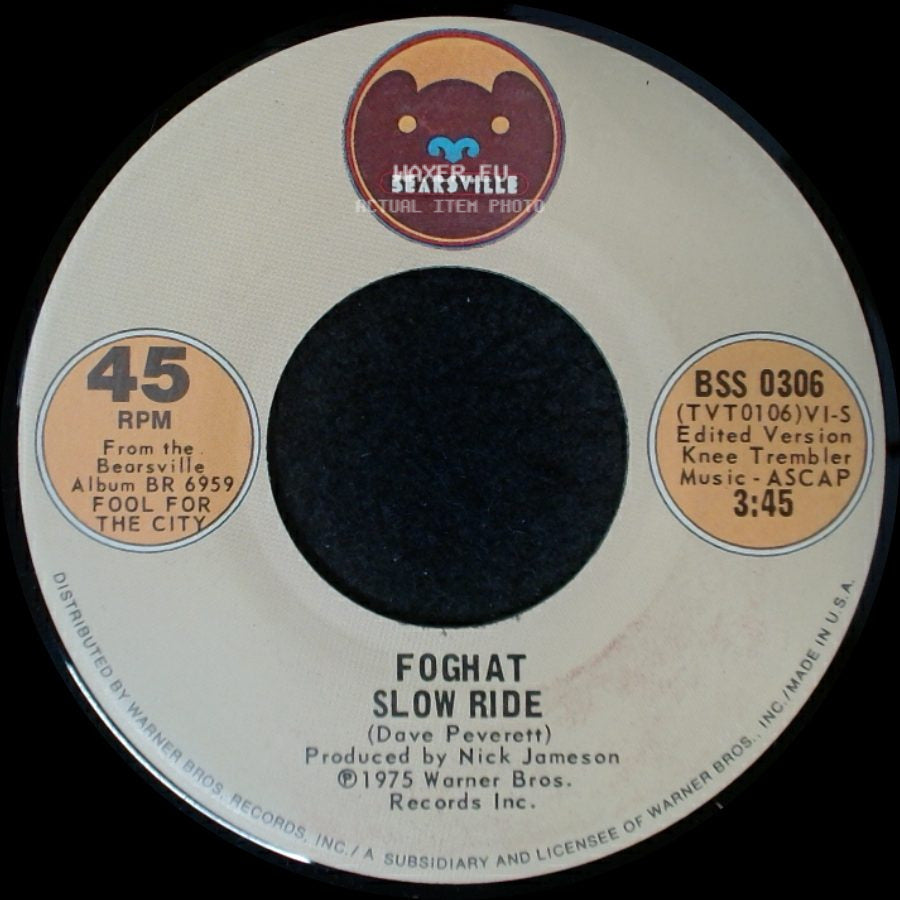 Foghat - Save Your Loving (For Me) / Slow Ride side B