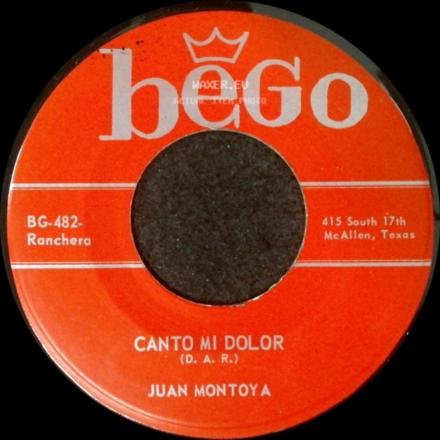 Juan Montoya - Canto Mi Dolor / Eternamente side A