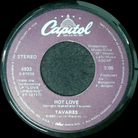 Tavares - Hot Love / Love Uprising side A