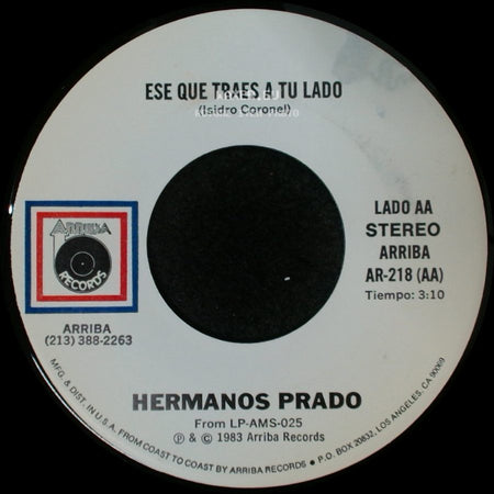 Hermanos Prado - Supe Perder / Ese Que Traes A Tu Lado side B