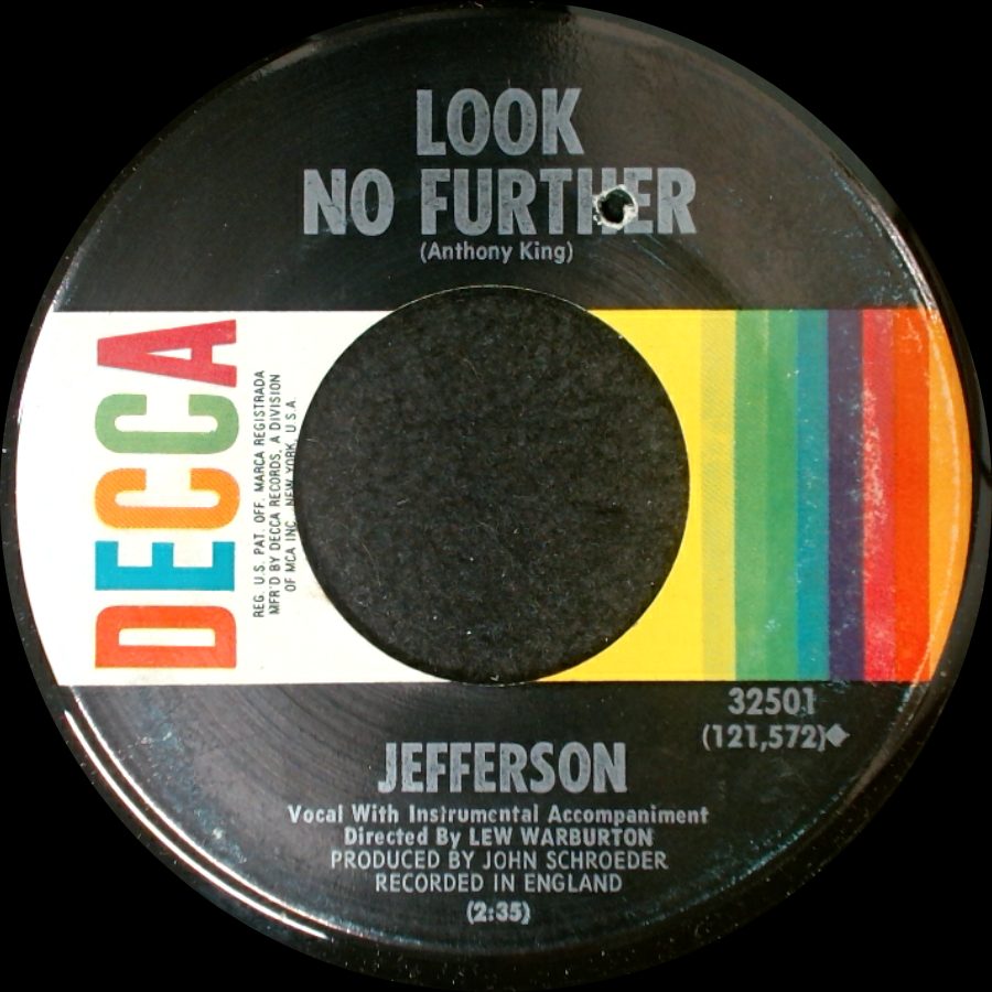 Jefferson - The Colour Of My Love / Look No Further side B