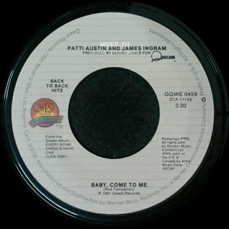 Patti Austin And James Ingram - Baby, Come To Me / How Do You Keep The Music Playing side A