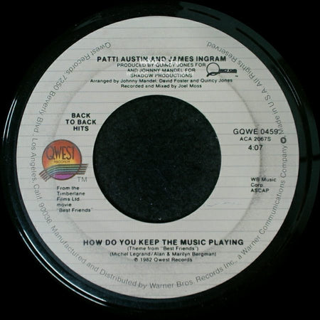 Patti Austin And James Ingram - Baby, Come To Me / How Do You Keep The Music Playing side B