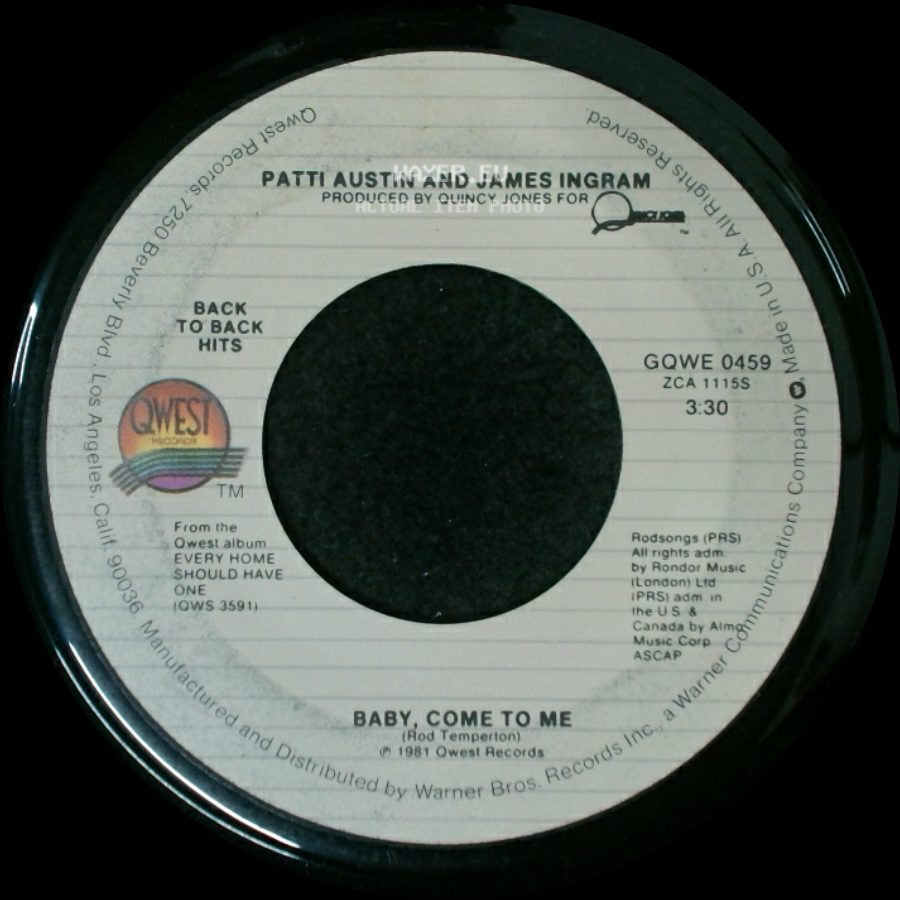 Patti Austin And James Ingram - Baby, Come To Me / How Do You Keep The Music Playing side A
