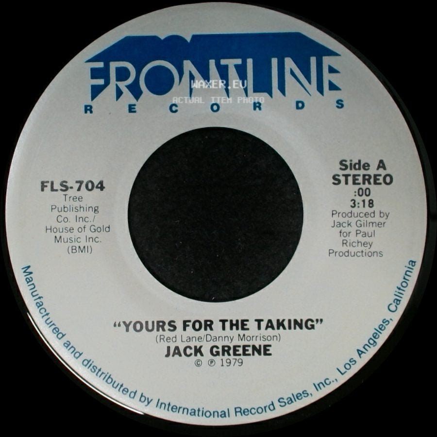 Jack Greene - Yours For The Taking / Sixty Days side A