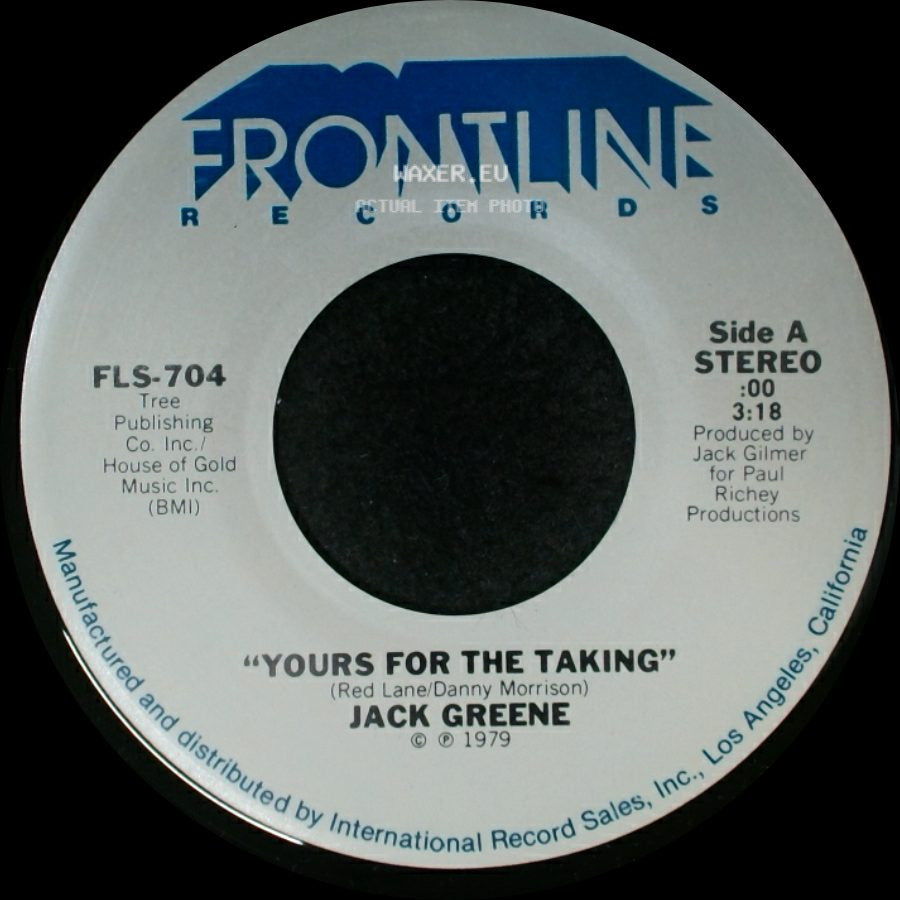 Jack Greene - Yours For The Taking / Sixty Days side A