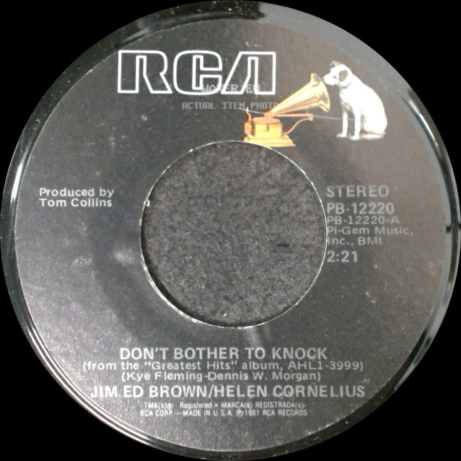 Jim Ed Brown/Helen Cornelius - Dear Memory / Don't Bother To Knock side B