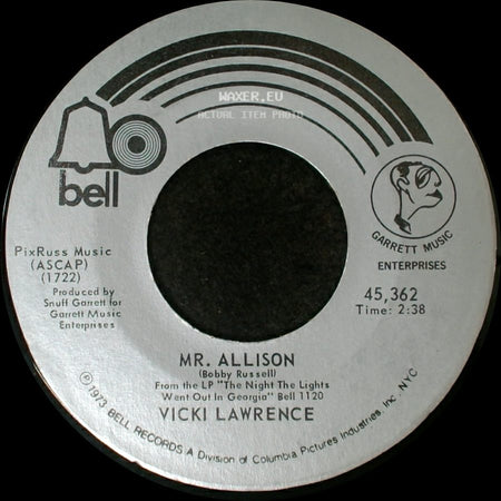 Vicki Lawrence - He Did With Me / Mr. Allison side B