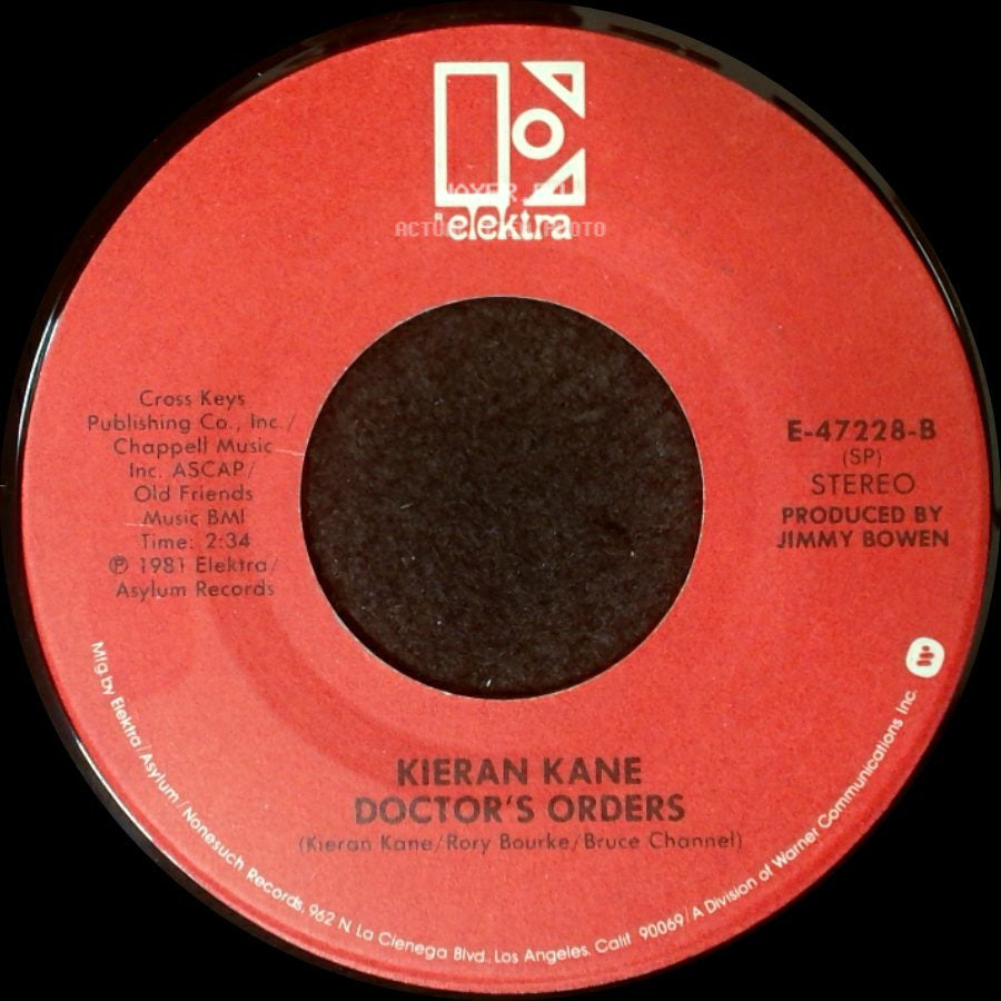 Kieran Kane - It's Who You Love / Doctor's Orders side B