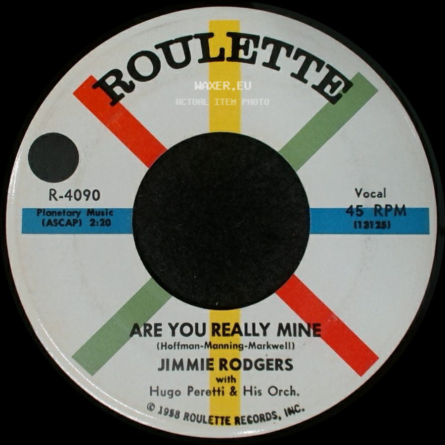 Jimmie Rodgers With Hugo Peretti & His Orch. - The Wizard / Are You Really Mine side B