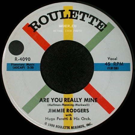 Jimmie Rodgers With Hugo Peretti & His Orch. - The Wizard / Are You Really Mine side B