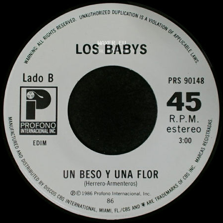 Los Babys - A Donde / Un Beso Y Una Flor side B
