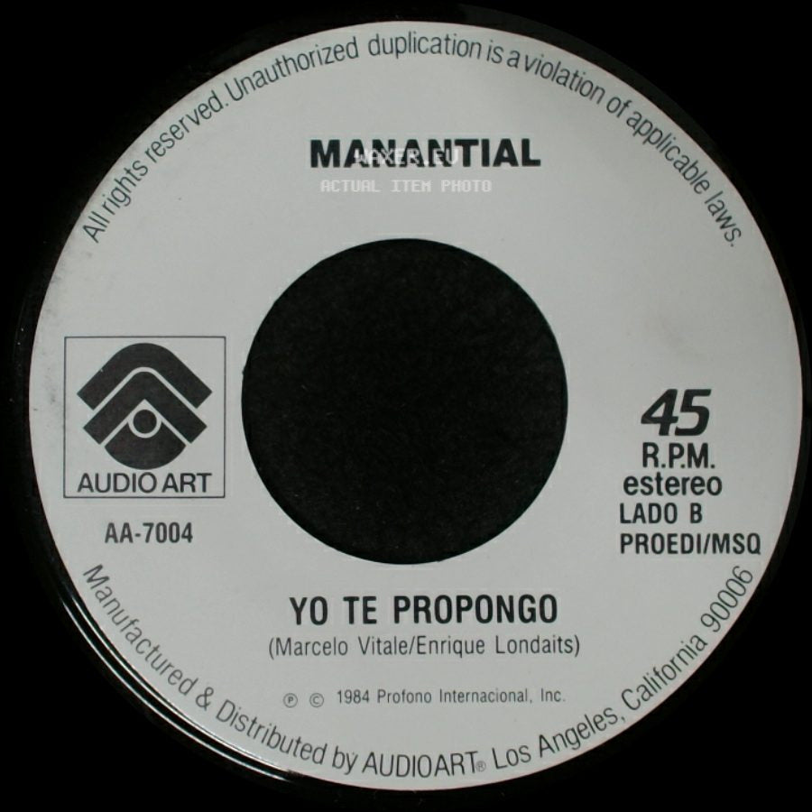 Manantial - (El Que Este Libre De Falta) Que Arroje La Primera Piedra / Yo Te Propongo side B