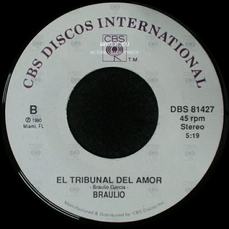 Braulio - Navegar En Ti / El Tribunal Del Amor side B
