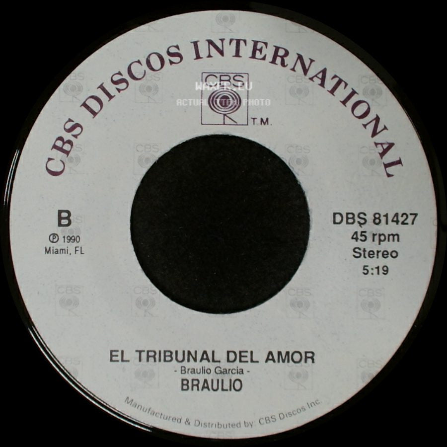 Braulio - Navegar En Ti / El Tribunal Del Amor side B