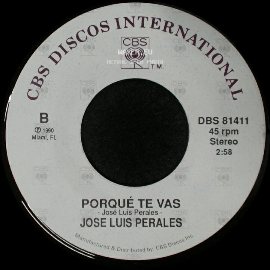 Jose Luis Perales - Si No Estuvieras Tú / Porqué Te Vas side B