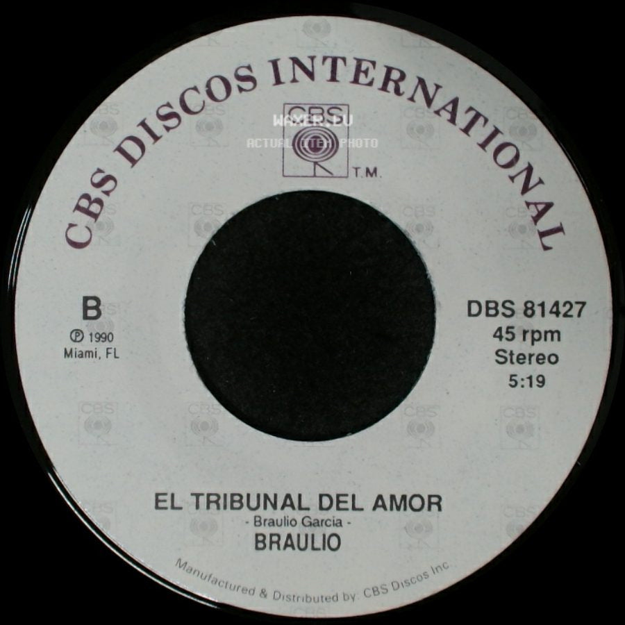 Braulio - Navegar En Ti / El Tribunal Del Amor side B
