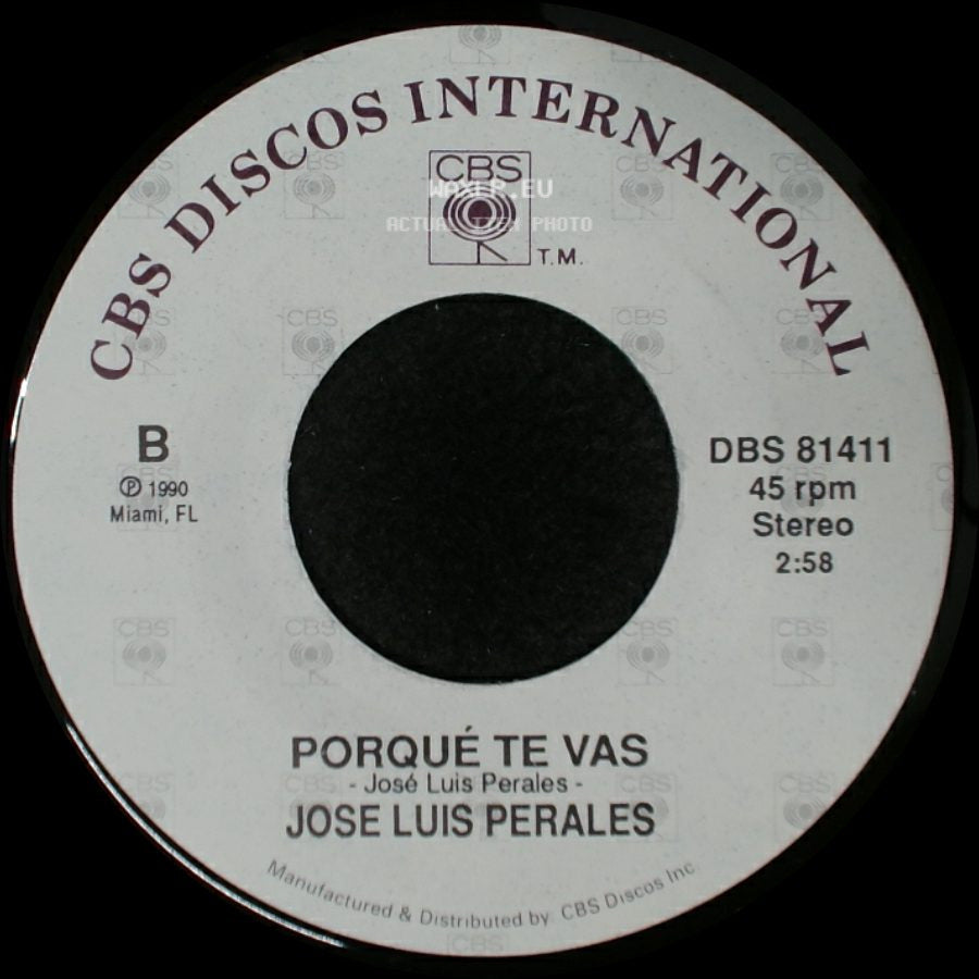 Jose Luis Perales - Si No Estuvieras Tú / Porqué Te Vas side B