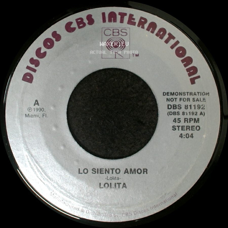 Lolita - Lo Siento Amor / Lo Siento Amor side B
